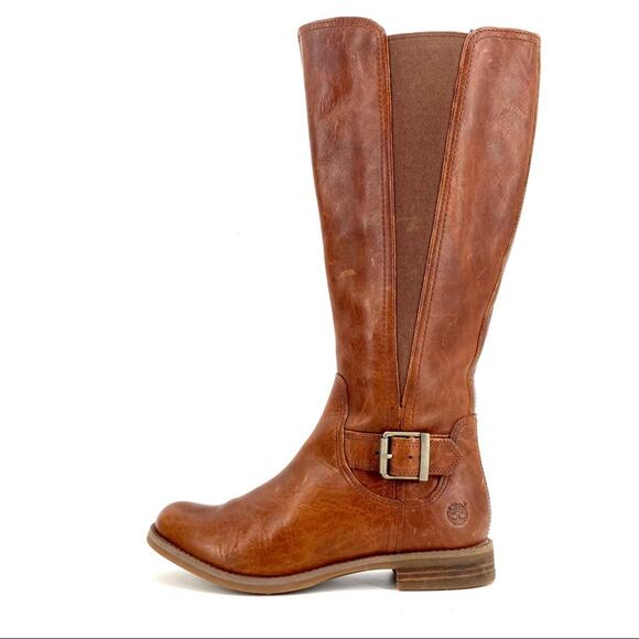 Timberland: Savin Hill tall brown leather boots (6.5)